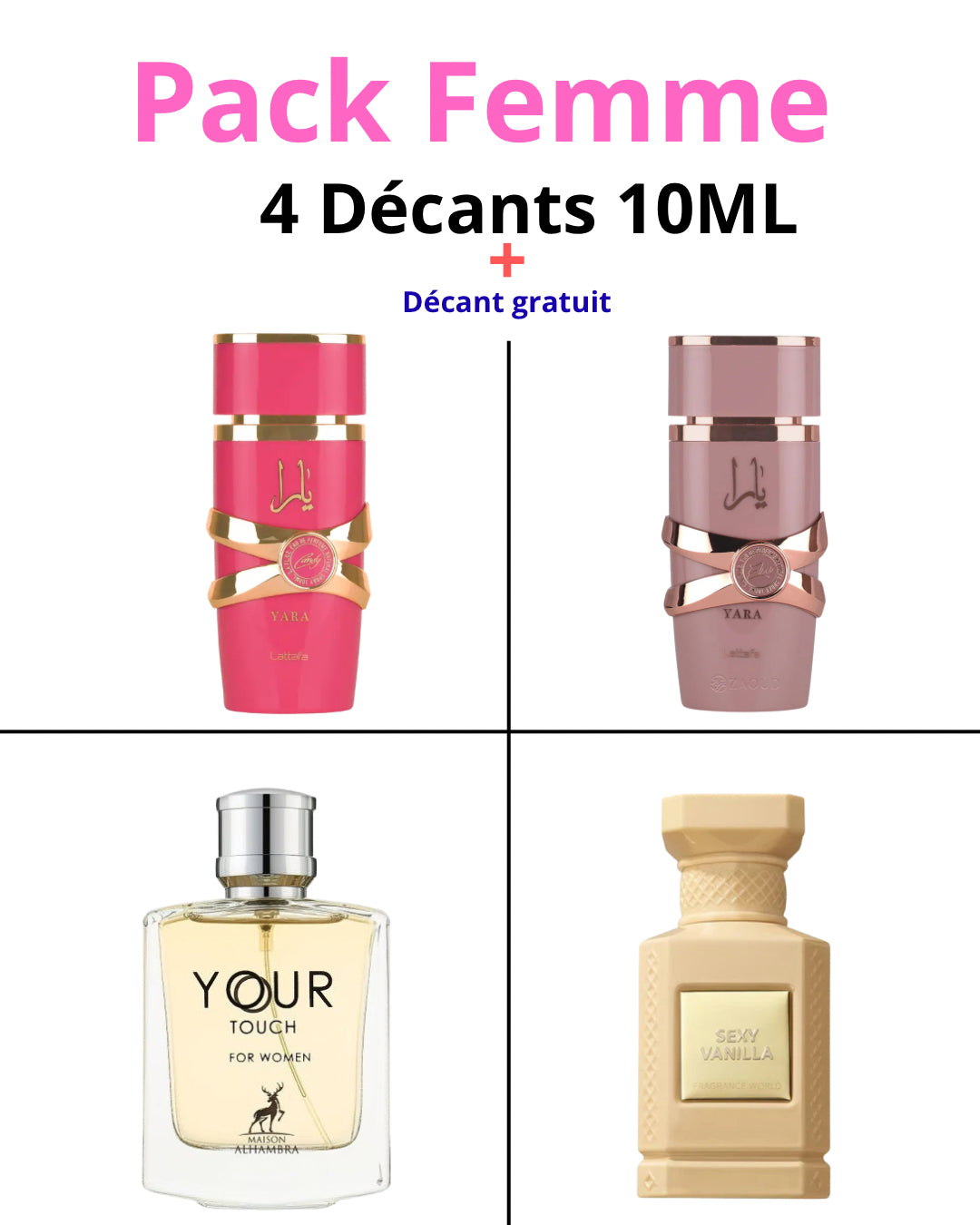 YARA CANDY + YARA ELIXIR + YOUR TOUCH + SEXY VANILLA
